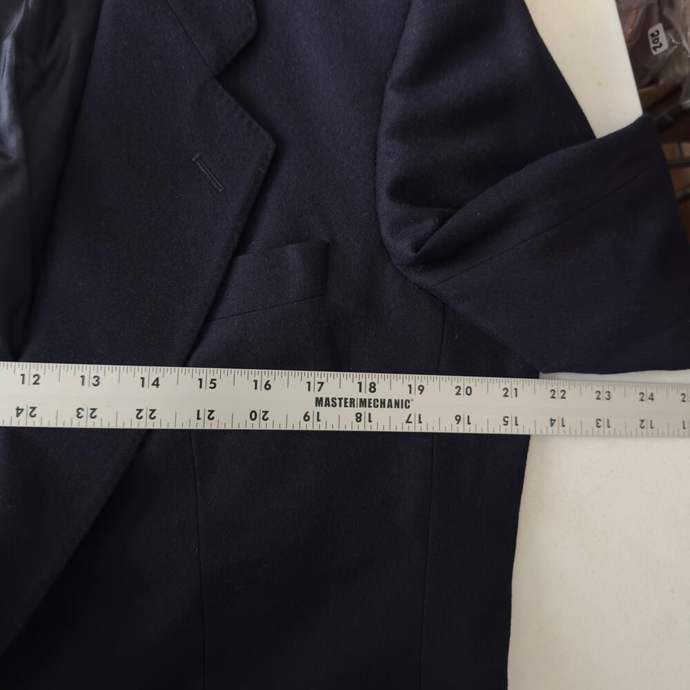 Scabel Navy Blue Suit Jacket Sz 42 Savile Row Old Money Mens Blazer Versatile - Picture 9 of 14